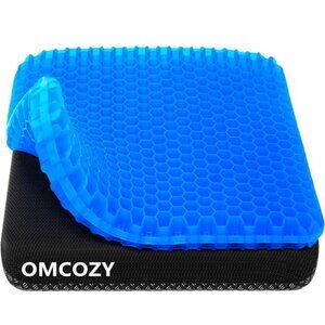 Gel Seat Cushion Large Thick Cooling Honeycomb Office Car Wheelchair Chair Pad